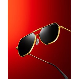 نظارات طلاء ذهب عيار 18-C-100 18 Gold Plated-C-100