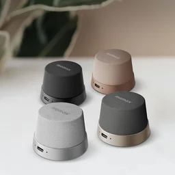 مكبر صوت موماكس لاسلكي مغناطيسي (رصاصي) Momax Vibe Go Magnetic Wireless Speaker (Silver)