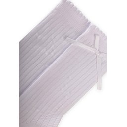 جوارب أطفال بنات للركبة - أبيض (2-10 سنوات) Girls' Knee-High Socks - White (Ages 2-10)