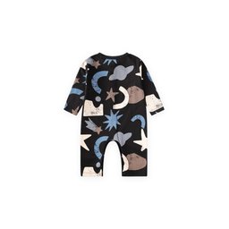 أفرول أطفال موسمي بنقشة - أسود (0-2 سنوات) Patterned Seasonal Baby Romper - Black (0-2 Years)