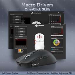 ماوس ألعاب أتاك شارك X6 فائق الخفة مع قاعدة شحن مغناطيسية وإضاءة RGB ATTACK SHARK X6 Tri-Mode Wireless Gaming Mouse with Magnetic Charging Dock