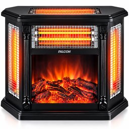 صوبة كوارتز كهربائية فالكون من شركة كينوود – 6 أنابيب و منظر جمر KENWOOD FALCON Quartz Electric Heater 2200W – 6 Tubes