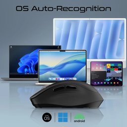 ماوس لاسلكي ثلاثي الاتصال ببطارية قابلة للشحن Wireless 3-contact mouse with rechargeable battery