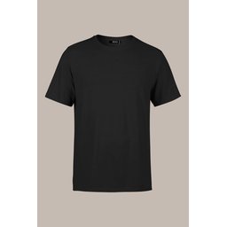 تي شيرت رجالي أسود 100% قطن بقصة عادية وياقة دائرية Men's Black 100% Cotton Regular Fit Crew Neck Basic T-Shirt