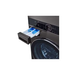 غسالة + مجففة الجي ووش تاور 25 كغم سلفر LG washer dryer is an integrated washing tower
