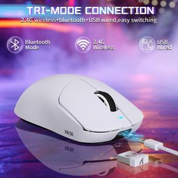 ماوس ألعاب أتاك شارك X8 SE لاسلكي ثلاثي الاتصال وقابل للشحن ATTACK SHARK X8 SE Tri-Mode Wireless Rechargeable Gaming Mouse
