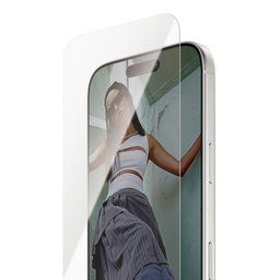 لاصق شاشة شفاف – تغطية واسعة للشاشة للاي فون 17 برو Clear Glass - Ultra Wide Fit