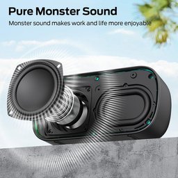 مونستر - مكبر صوت S150 لاسلكي مقاوم للماء - اسود Monster S150 Waterproof Wireless Speaker Black