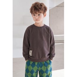 سويتشيرت أطفال موسمي بتفاصيل ملصق، 2-10 سنوات، بني Kids' Seasonal Sweatshirt with Label Detail, 2-10 Years, Brown