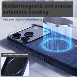 حافظة آيفون 18 برو ماكس من قماش اللينن مع ماك سيف iPhone 18 Pro Max Premium Linen Case with MagSafe
