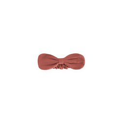 باندانا موسلين بفيونكة ورباط مطاطي - لون قرميدي Muslin Bow Headband with Elastic - Terracotta