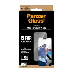 لاصق شاشة شفاف – تغطية واسعة للشاشة لجهاز I phone 17 por max Clear Glass - Ultra Wide Fit