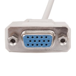 كيبل تمديد شاشة VCOM VGA HD15 ذكر إلى أنثى، رمادي، بموصلات مطلية بالنيكل VCOM VGA Extension Cable HD15 Male to Female, Grey, Nickel-Plated Connectors