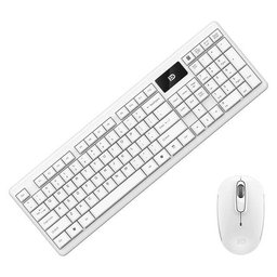طقم FUDE 1600 لوحة مفاتيح وماوس لاسلكي (أبيض) FUDE 1600 Wireless Keyboard and Mouse Kit (White)