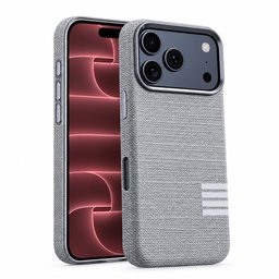 حافظة آيفون 18 برو ماكس من قماش اللينن مع ماك سيف iPhone 18 Pro Max Premium Linen Case with MagSafe