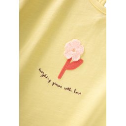 تي شيرت أطفال أصفر بتطريز - 2-8 سنوات Kids' Appliqued T-Shirt Yellow - 2-8 Years