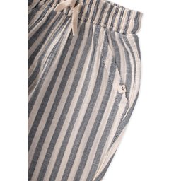 بنطلون شالوار موسلين للأطفال 1-6 سنوات مخطط سميك كحلي Muslin Harem Pants for Kids 1-6 Years - Navy Thick Striped