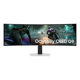 شاشة ألعاب سامسونج أوديسي جي 9 أوليد العملاقة 49 بوصة 144 هرتز - Samsung Odyssey G9 LS49DG912SMXUE Samsung Odyssey G9 49" OLED Dual QHD 144Hz 1800R Curved Gaming Monitor - LS49DG912SMXUE