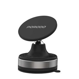 حامل هاتف مغناطيسي ذكي بنظام الشفط الفراغي فاكسيل من بورودو / Porodo HS27 Vacuseal Smart Suction Magnetic Phone Mount