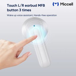 سماعات أذن لاسلكية Miccell مع تشغيل لمدة 5 ساعات Miccell wireless earbuds with 5 hours of playtime