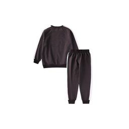 طقم سويت شيرت ولادي مطبوع - أنثراسيت (8-12 سنة) Boys' Printed Sweatshirt Set - Anthracite (8-12 Years)