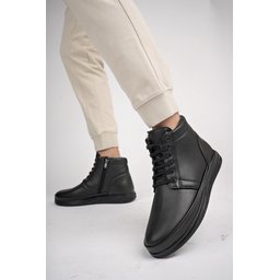 حذاء Muggo DEWEY رجالي شتوي مبطن بالفرو مقاوم للبرد - أسود Muggo DEWEY Men's Fur-Lined Cold-Proof Winter Boots - Black