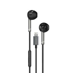 RR سماعات Lightning داخل الأذن مع DAC Instant Plug & Play أسود + رمادي RR Lightning In-Ear Earphones with DAC Instant Plug & Play Black+Gray