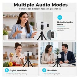 مايكروفونات XO MC17 لاسلكية مزدوجة من نوع لافالير XO MC17 Dual Mic Wireless Lavalier Microphones