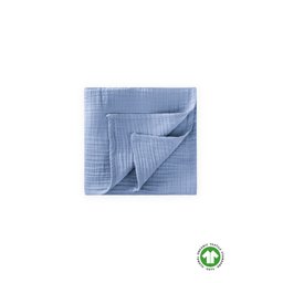 بطانية موسلين سادة 90x100 سم - أزرق فاتح Plain Muslin Blanket 90x100 cm - Light Blue