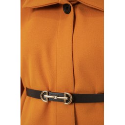بونشو نسائي بحزام 9170 - خردلي Women's Belted Cachet Poncho 9170 - Mustard