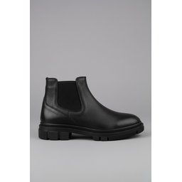 حذاء تشيلسي رجالي Muggo HARD شتوي جلد طبيعي بنعل سميك - أسود Muggo HARD Men's Genuine Leather Thick Sole Winter Chelsea Boots - Black