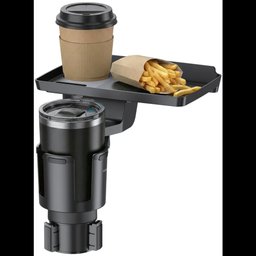 حامل أكواب وصينية 2 في 1 جرين لاين TRAY MATE - أسود GreenLion TRAY MATE 2-in-1 Cup Holder & Tray with Phone Slot - Black