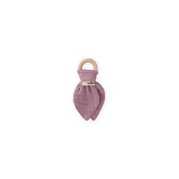 عضاضة أسنان BAKIR من قماش الموسلين والخشب الطبيعي BAKIR Wooden Muslin Teether - Copper