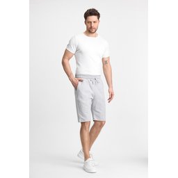 شورت رجالي مريح بقصة عادية بحزام مطاطي وجيوب جانبية - أسود ورمادي (عبوة من 2) Men's Black-Anthracite Regular Fit Comfortable Shorts with Elastic Waist and Side Pockets - 2-Pack (Black-Grey)