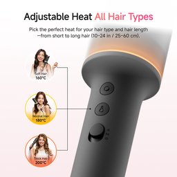 لايفن مكواة اوتوماتيكية ذكية لتصفيف وتجعيد الشعر LAIFEN STYLER S1 MULTI-HAIR - Black