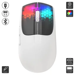 فأرة ألعاب لاسلكية أتاك شارك اكس 5 - Attack Shark X5 White Attack Shark X5 Wireless Gaming Mouse – White