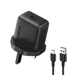 شاحن حائط Oraimo PowerMate 101 بقدرة 10 واط مع كابل USB-A إلى USB-C بطول 1 متر – أسود Oraimo PowerMate 101 10W Wall Charger with 1m USB-A to USB-C Cable – Black