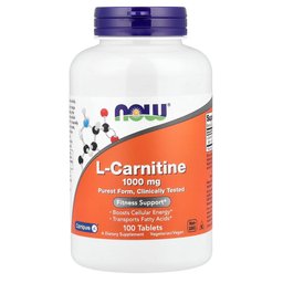 إل-كارنيتين 1000 مجم – 100 قرص NOW L-Carnitine 1000 mg – 100 Tablets