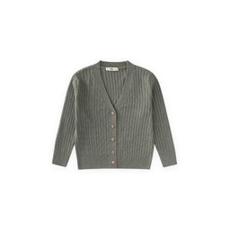 كارديجان تريكو محبوك للأطفال 2-8 سنوات - أخضر نعناعي Kids' Braided Knit Cardigan 2-8 Years - Mint Green