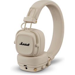 سماعات رأس Major V باللون الكريمي وساعات تشغيل تصل الى 100 ساعة Major V headphones in Cream color with up to 100 hours of playback time.
