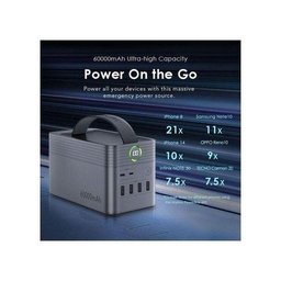 طقم باور بانك أورايمو 60 ألف مللي أمبير/ساعة 222 واط/ساعة أسود Oraimo Power Bank kit 60K mAh 222 Wh Black