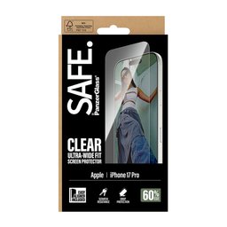 لاصق شاشة شفاف – تغطية واسعة للشاشة للاي فون 17 برو Clear Glass - Ultra Wide Fit