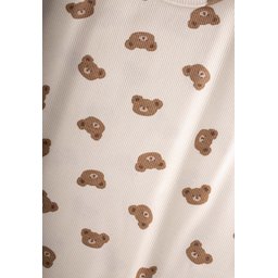 طقم بيجامة أطفال بنقوش - إيكرو (1-7 سنوات) Kids' Patterned Pajama Set - Ecru (1-7 Years)