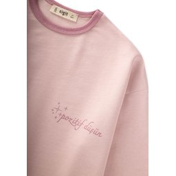 تي شيرت أطفال واسع بقصة مريحة بأكمام طويلة - وردي فاتح (2-8 سنوات) Kids' Loose Fit Long Sleeve T-Shirt - Powder Pink (2-8 Years)
