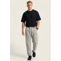 بنطلون جينز رجالي بقصة مريحة Baggy 30073 - لون حجري Men's Relaxed Fit Baggy Jeans 30073 - Stone Wash