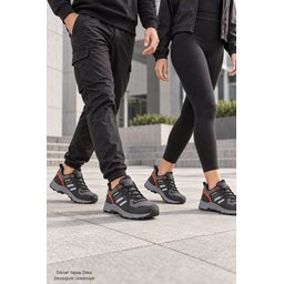 حذاء MUGGO TORVEX شتوي للجنسين برباط ونعل سميك للمشي والتنزه - رمادي دخاني Muggo TORVEX Thick-Soled Lace-Up Unisex Winter Outdoor Trekking Boots - Smoked Gray