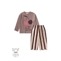 طقم أطفال مطبوع موسمي 2-10 سنوات - نحاسي Printed Seasonal Kids' Set 2-10 Years - Copper
