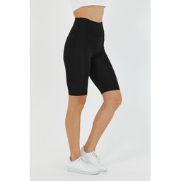 ليقنز نسائي أسود قصير بخصر عالٍ Women's Black High-Waist Short Leggings