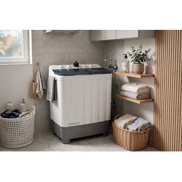 غسالة هيتاشي 8 كيلو حوضين HITACHI 8KG Twin Tub Washing Machine