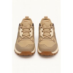 حذاء MUGGO TORVEX شتوي للجنسين برباط ونعل سميك للمشي والتنزه - بيج Muggo TORVEX Thick-Soled Lace-Up Unisex Winter Outdoor Trekking Boots - Beige